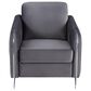 HOMLUX Vertical Quilted Accent Arm Chair in Gray, , large