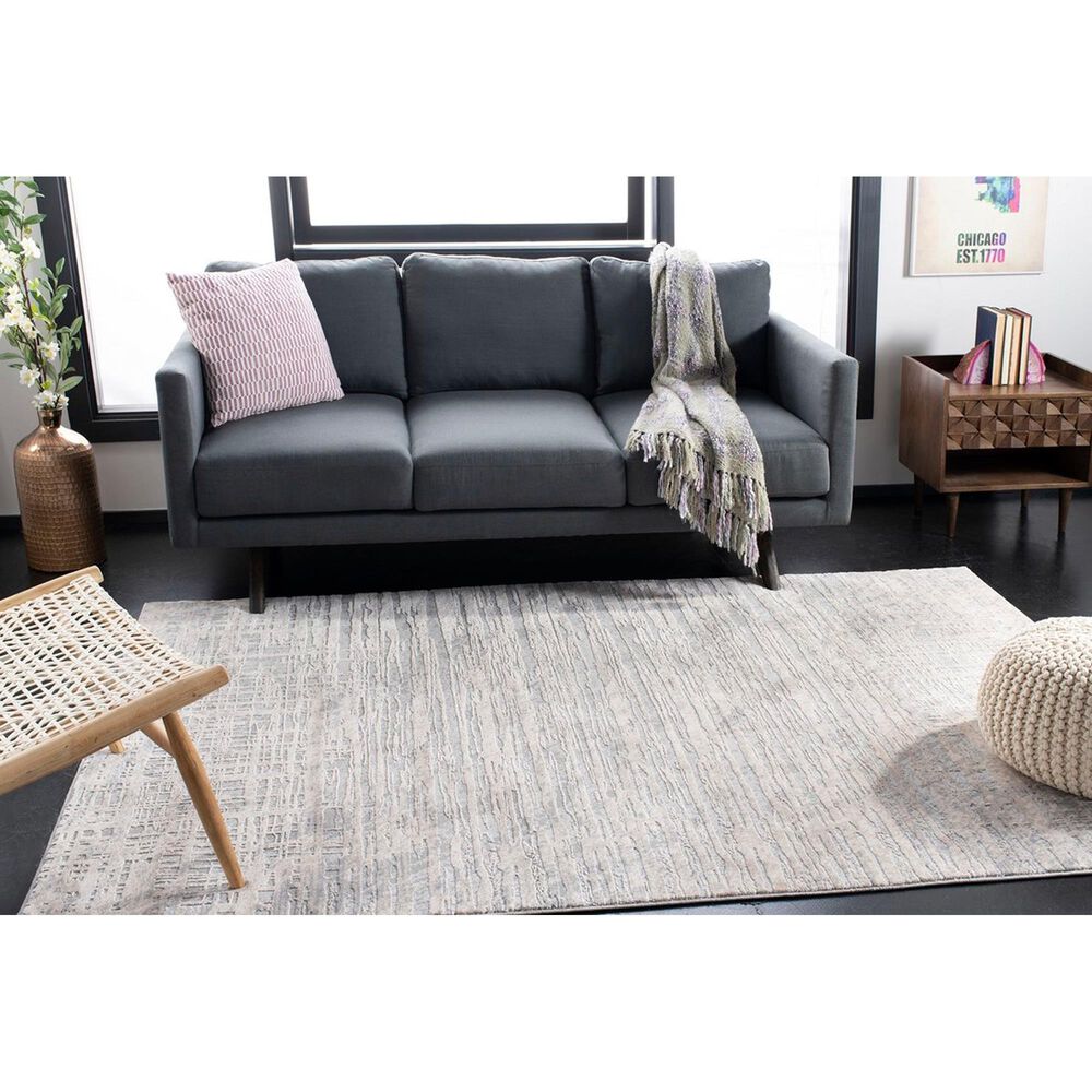 Safavieh Invista INV436A 5&#39;3&quot; x 7&#39;6&quot; Cream and Grey Area Rug, , large
