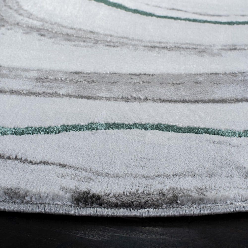 Safavieh Craft CFT819Y 5&#39;3&quot; Round Grey and Green Area Rug, , large