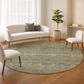 Dalyn Rug Company Soft Essentials Solid Sage 8" Round Indoor/Outdoor Area Rug, , large