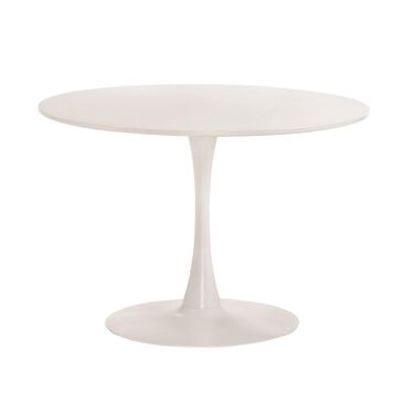 Mayberry Hill Round Pedestal Dining Table in White, , large