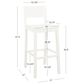 Linon Home Decor Devin Barstool in White (Set of 2), , large