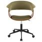 Lumisource Vintage Mod Office Chair with Green Cushion in Walnut and Black, , large