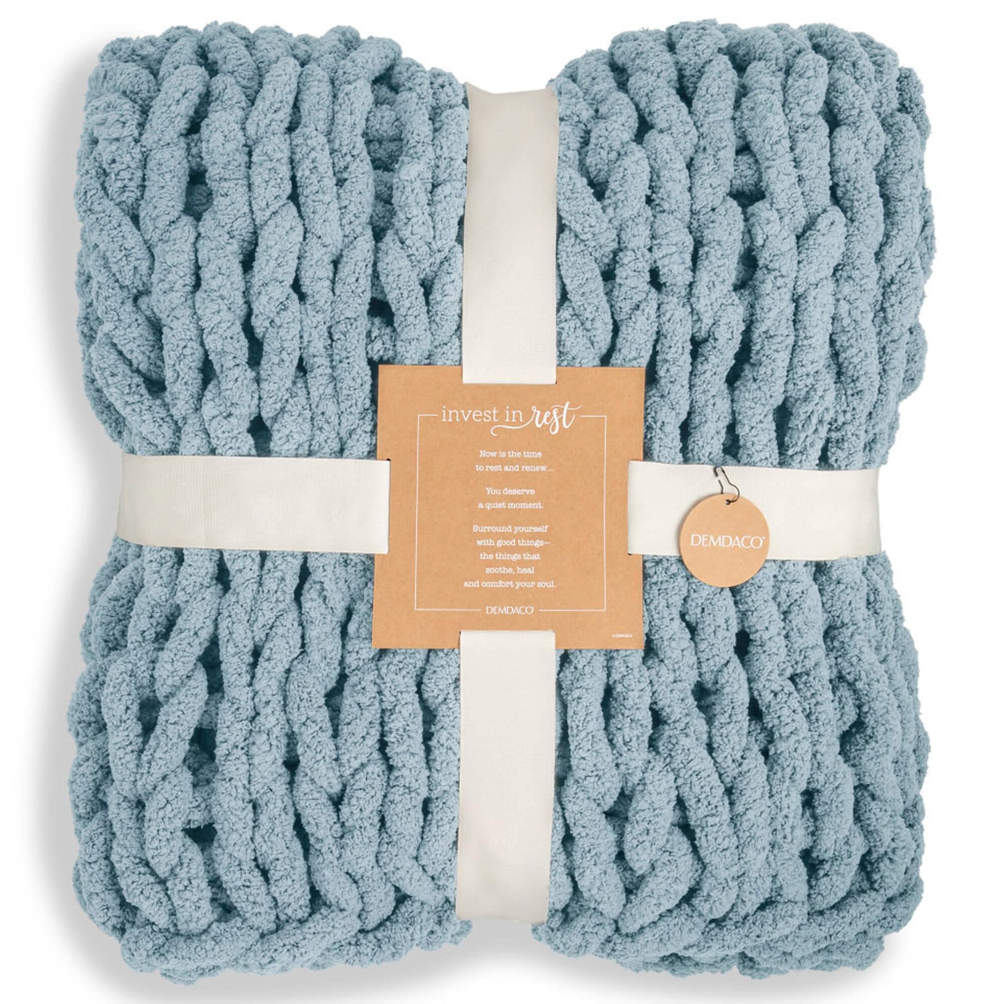 Demdaco chunky knit sale blanket