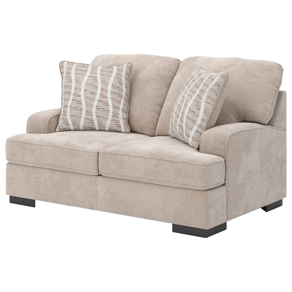 Ashley High Profile Stationary Loveseat in Taupe, , large