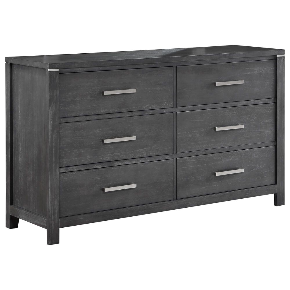 New Heritage Design Odessa 4-Piece Queen Bedroom Set in Charcoal and Silver, , large