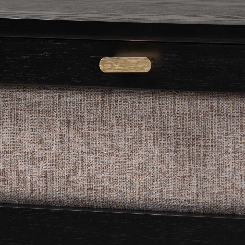 Baxton Studio Shirin 1-Drawer Nightstand in Black, , large