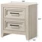 Crown Mark Lorraine 2 Drawer Nightstand in Antique White, , large