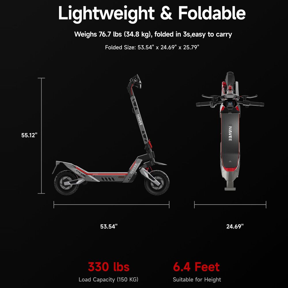 Navee XT5 Pro Electric Scooter in Black, , large
