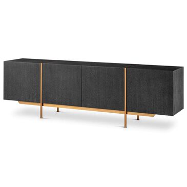 Eichholtz Brazilian Dresser in Charcoal Grey and Brushed Brass, , large