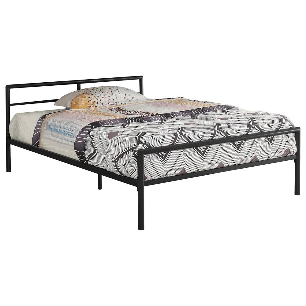 Hearth and Haven Full Platform Bed with Headboard and Footboard in Grey, , large