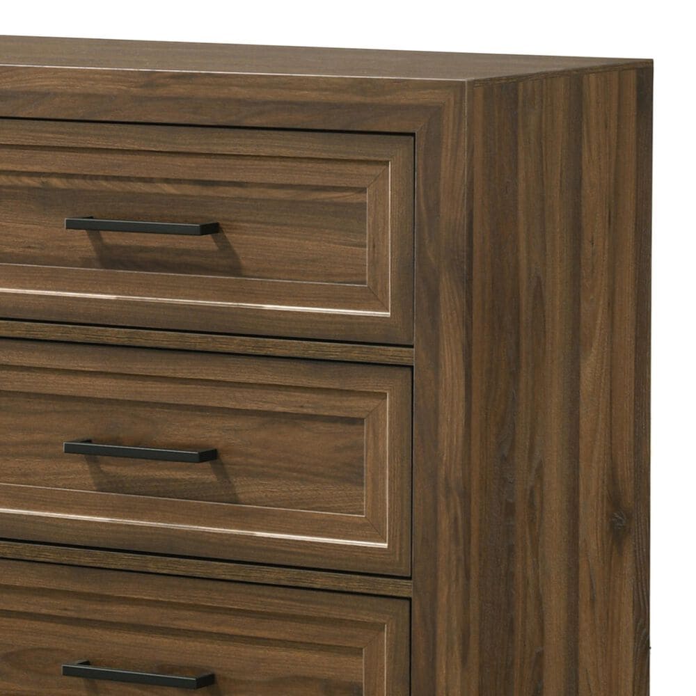 Crown Mark Lorraine 6-Drawer Dresser in Medium Brown, , large