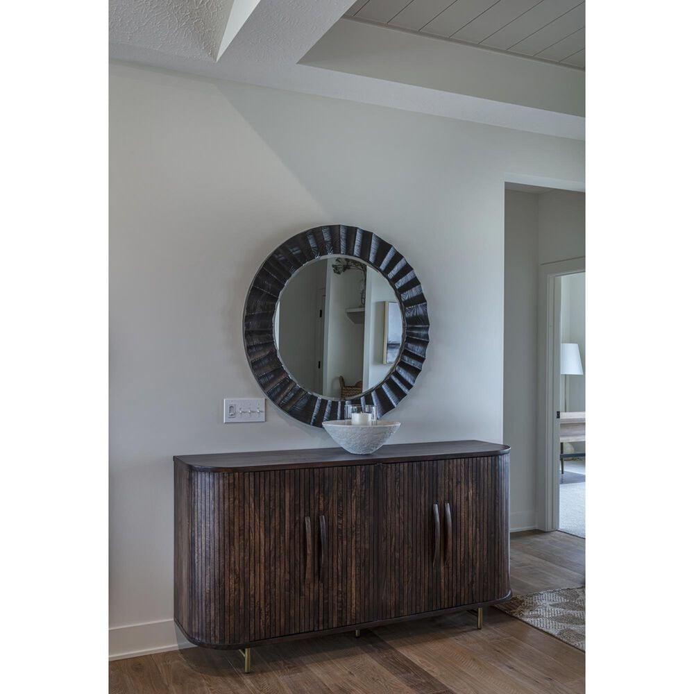 Ashley Amickly 68&quot; Accent Cabinet in Dark Brown, , large