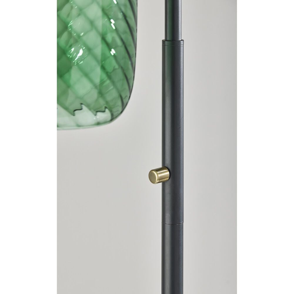 37B Derrick Floor Lamp in Black and Antique Brass, , large