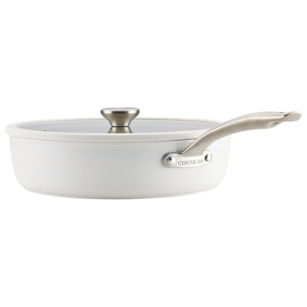 Circulon 5-Quart Ceramic Nonstick Saute Pan with Lid in Pearl White, , large