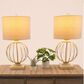 Timberlake 28" Modern Table Lamp with USB Charging Ports and LED Bulbs in Sand (Set of 2), , large