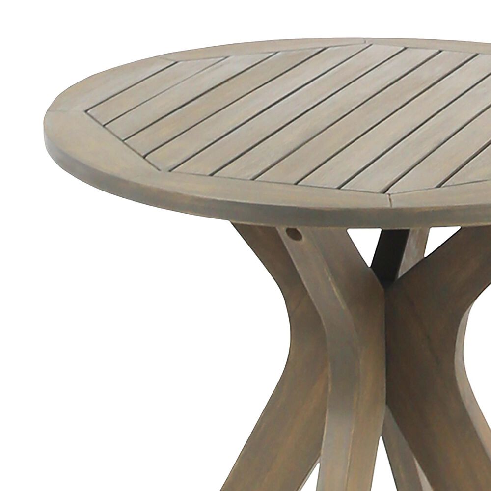 Noble House Sanders 3-Piece Patio Bistro Set in Gray, , large