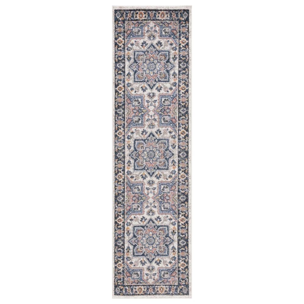 Safavieh Astoria 2"2" x 8" Blue and Rust Runner, , large