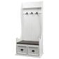 Rustic Imports Dutch Hall Tree with Bench in Antique White and Tobacco, , large