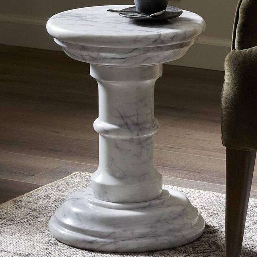 Four Hands Cyprus End Table in White, , large