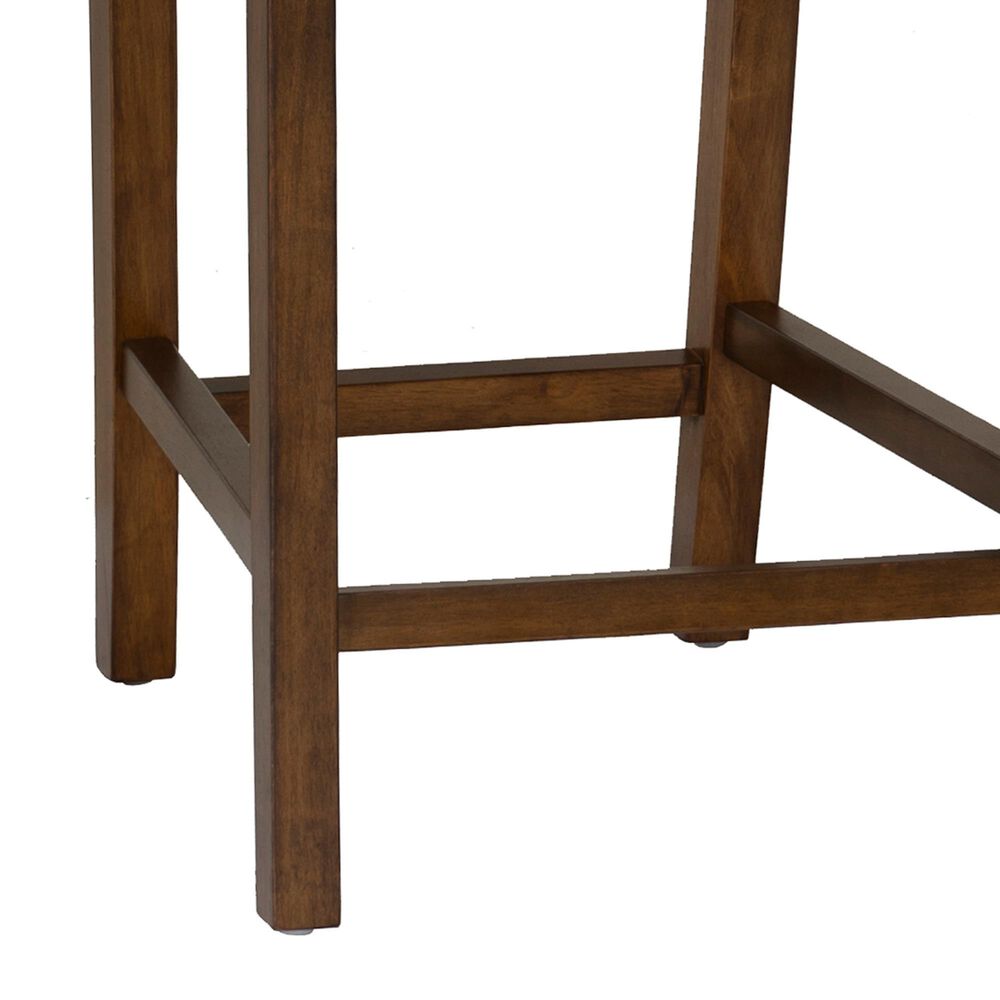 Linon Home Decor Percival Counter Stool in Rich Walnut (Set of 2), , large
