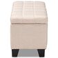 Baxton Studio Fera Storage Ottoman in Beige, , large