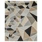 Feizy Kimball Gray, Black and Brown 3"6" x 5"6" Area Rug, , large