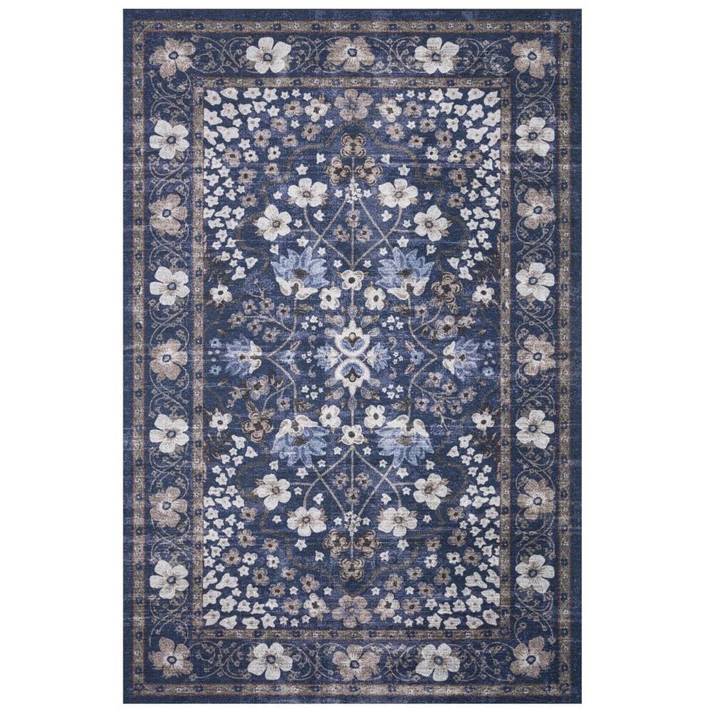 Rifle Paper Co. Palais PAL-02 7"6" x 9"6" Navy Area Rug, , large