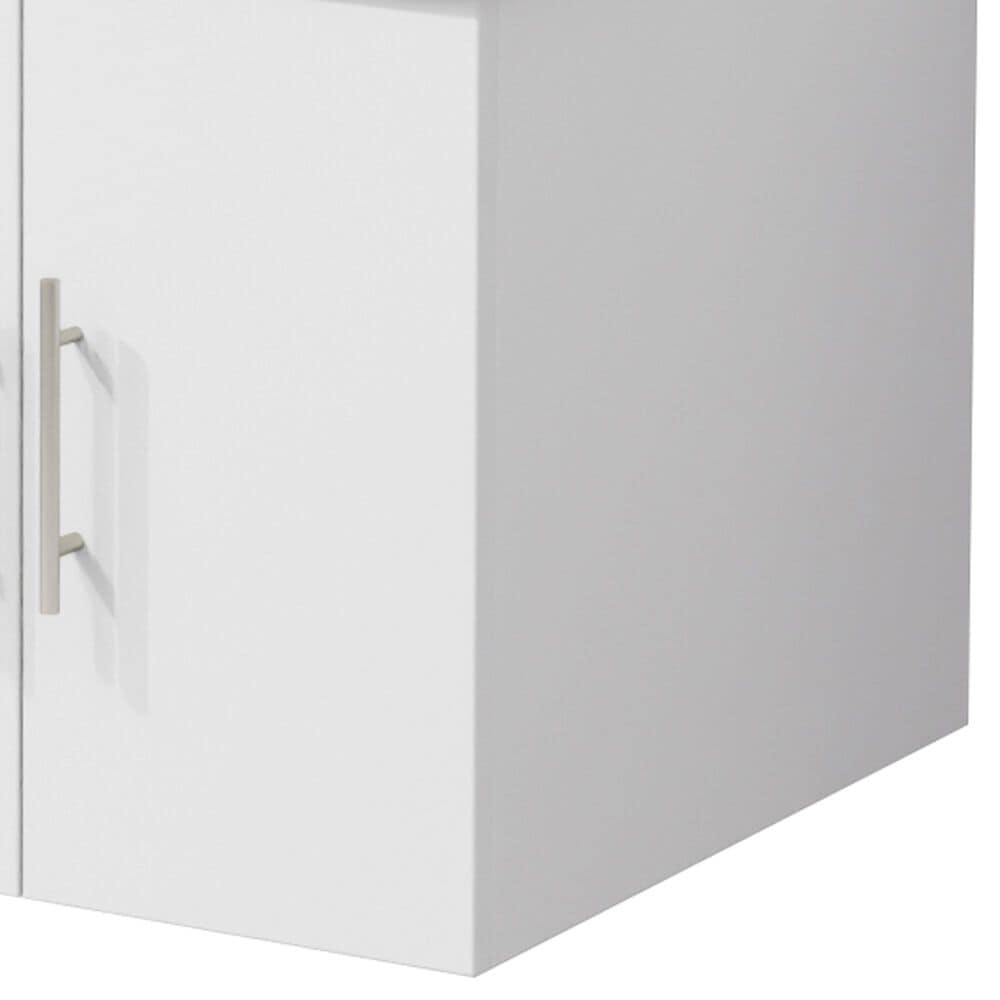 Lexora Home Geneva 24" Single Bathroom Vanity in Glossy White with 2 cm White Carrara Marble Top and Rectangular Sink, , large