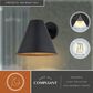 Vaxcel Smith 10" 1-Light Outdoor Wall Sconce in Textured Black, , large