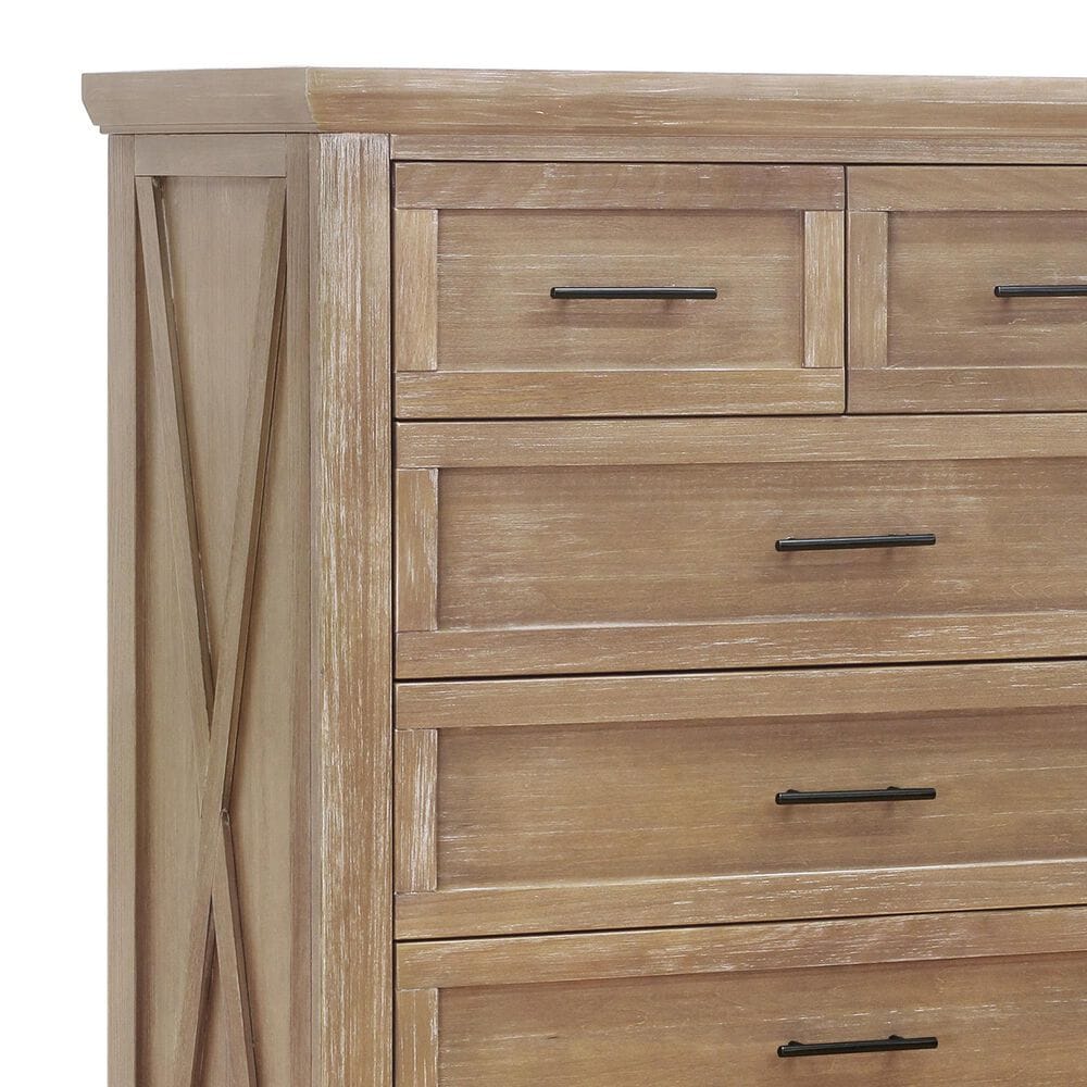 DaVinci Emory Farmhouse 6-Drawer Chest in Driftwood, , large