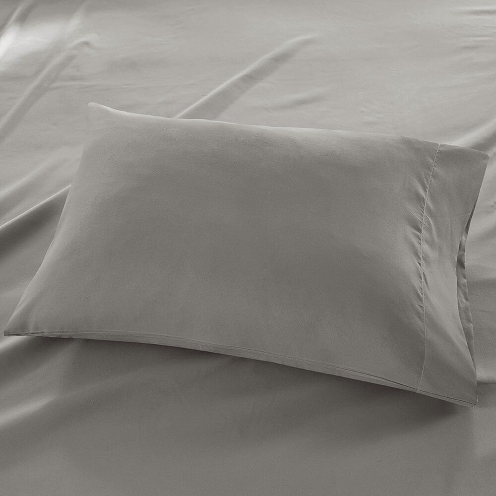 Hampton Park Madison Park 4-Piece Luxurious Brushed Microfiber Deep Pocket King Sheet Set in Grey, , large