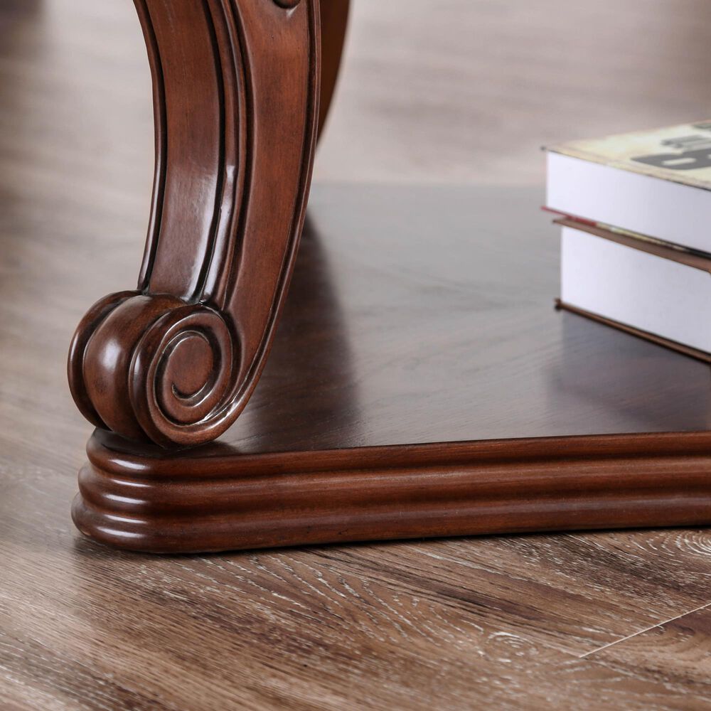 Furniture of America Hurtado End Table in Dark Oak, , large