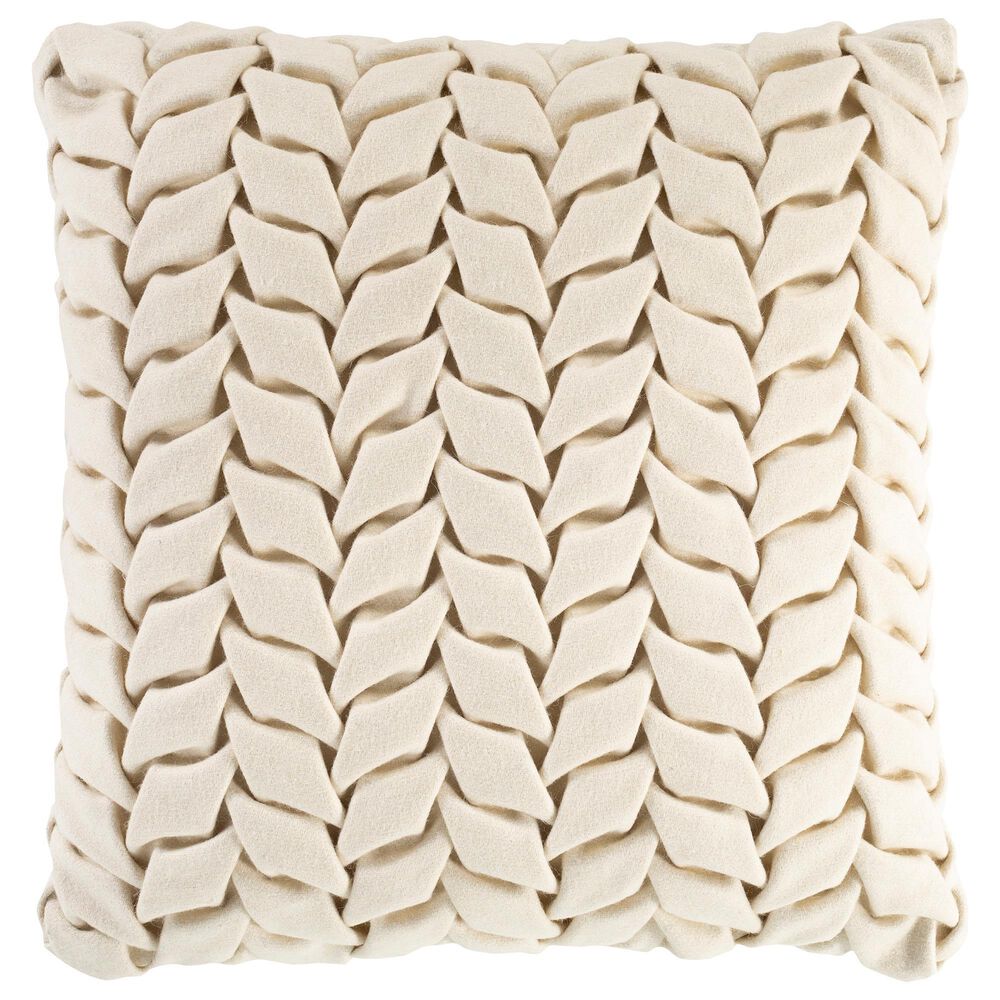 Surya Inc Alana 20" x 20" Down Pillow in Cream, , large