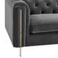 Steve Silver Charlene Stationary Sofa in Gray Velvet, , large