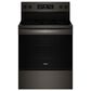 Whirlpool 5.3 Cu. Ft. Energy Star Electric Range with Air Cooking Technology in Black Stainless Steel, , large
