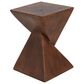 Hearth and Haven Tess Outdoor Twist-Shape Side Table in Dark Brown, , large