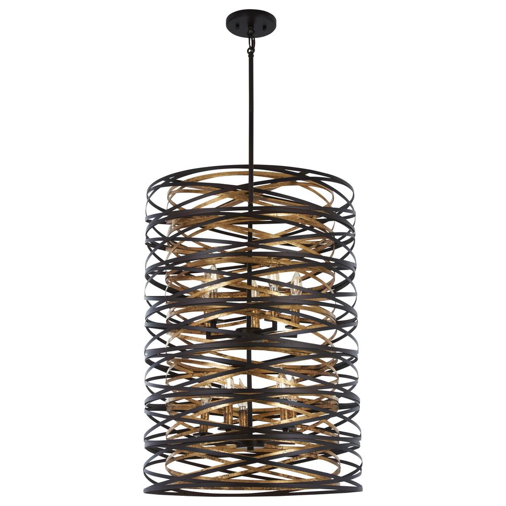 Minka-Lavery Vortic Flow 10-Light Pendant in Dark Bronze, , large
