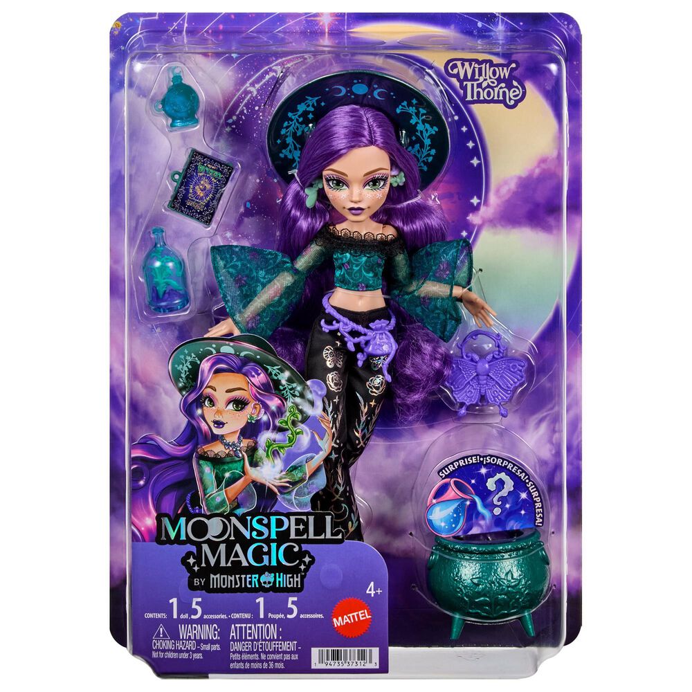 Monster High Moonspell Magic Willow Thorn Doll with Accessories, , large