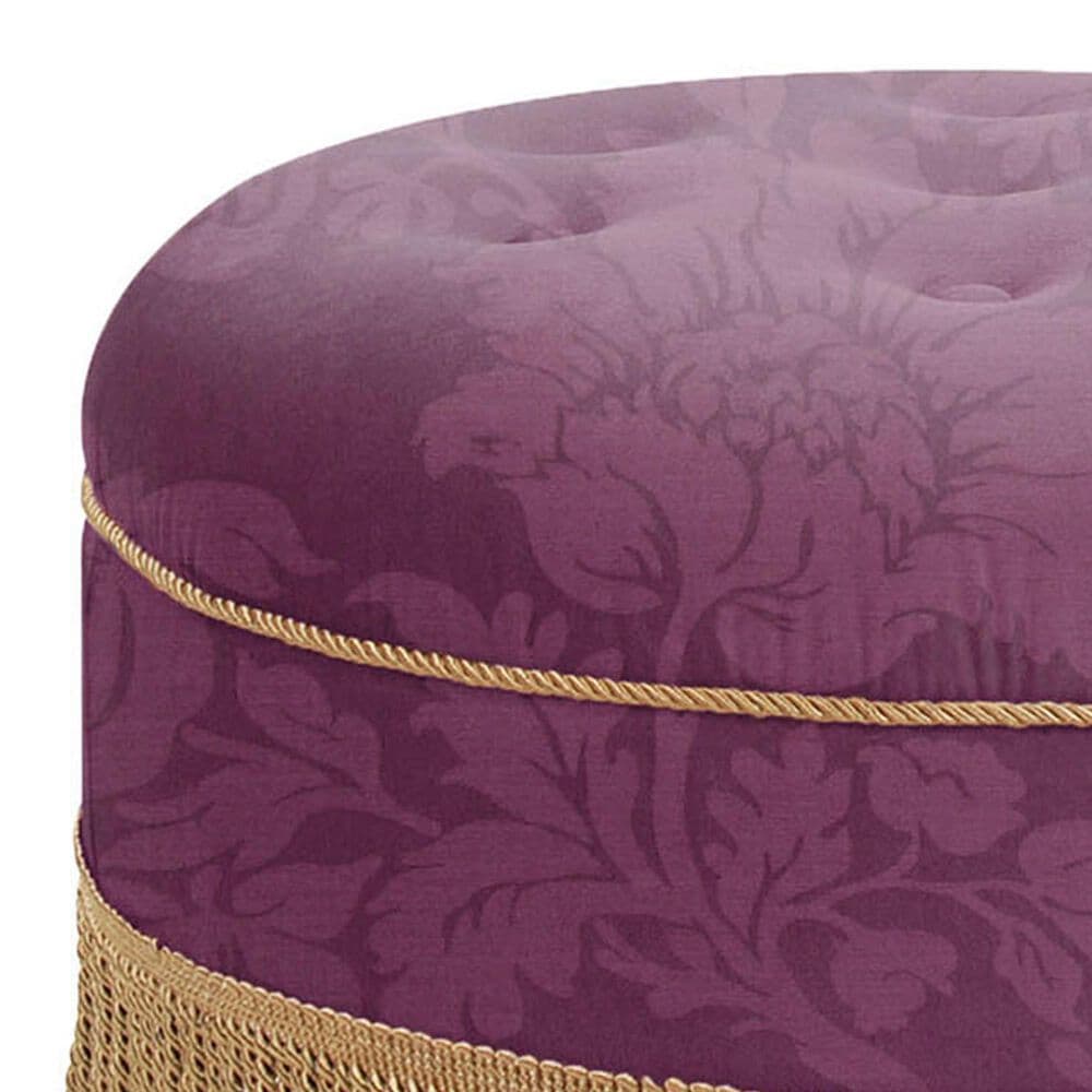 Jennifer Taylor Home Yolanda Standard Ottoman in Purple and Gold, , large
