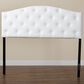 Baxton Studio Myra Full Headboard with White Upholstered in Black, , large