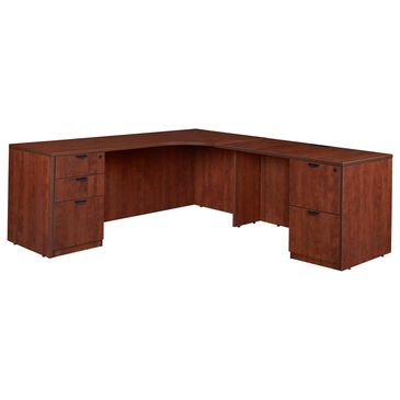 Regency Global Sourcing Legacy 71" Double Full Pedestal Right Corner Credenza in Cherry, , large