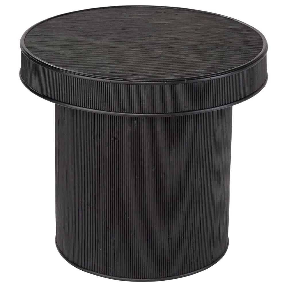 Splendor Living Uxbridge Bamboo Accent Side Table in Black, , large
