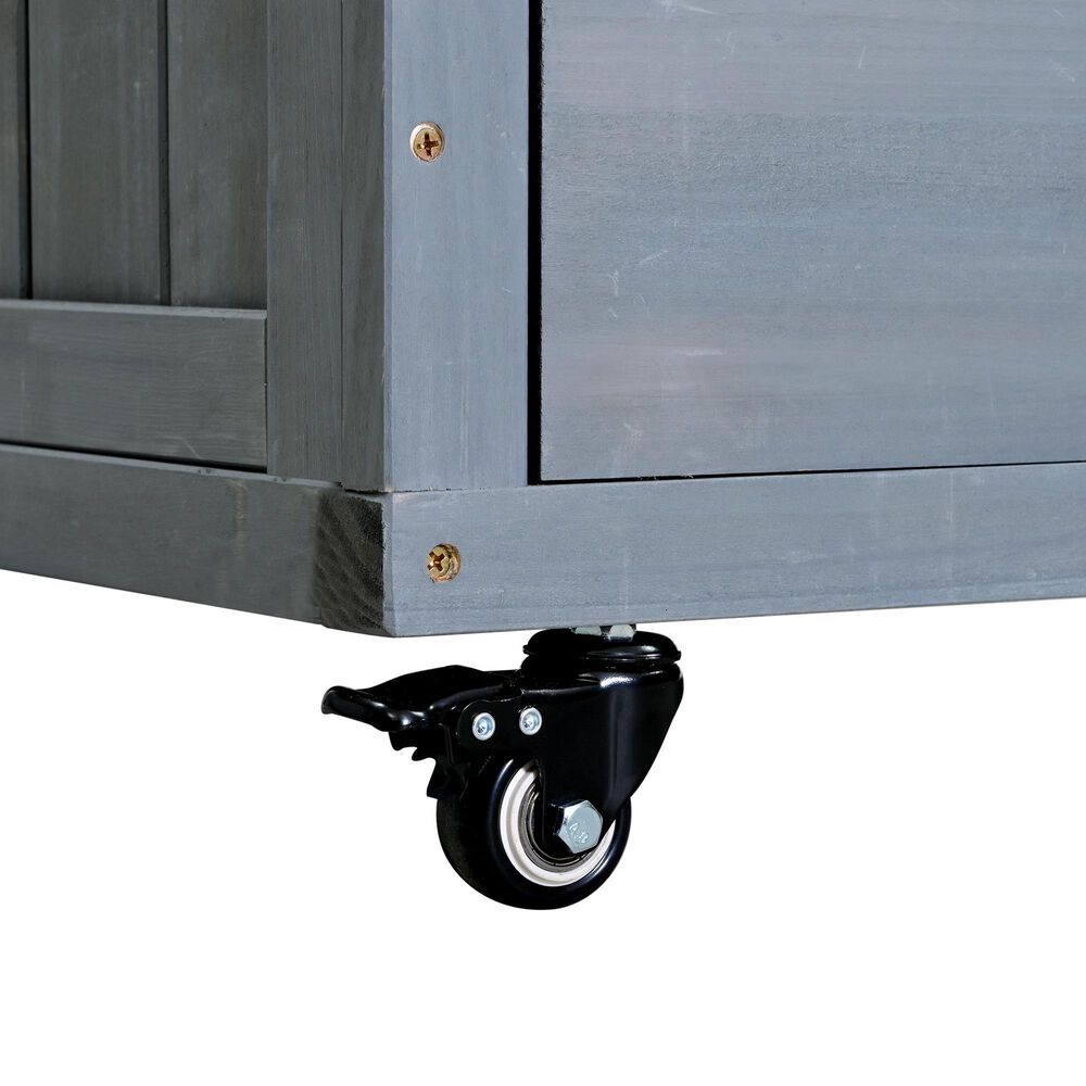 HOMLUX 41.9" Outdoor Extendable Kitchen Island in Gray, , large