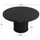 GARVEE 47" Round Industrial Dining Table in Black - Table Only, , large