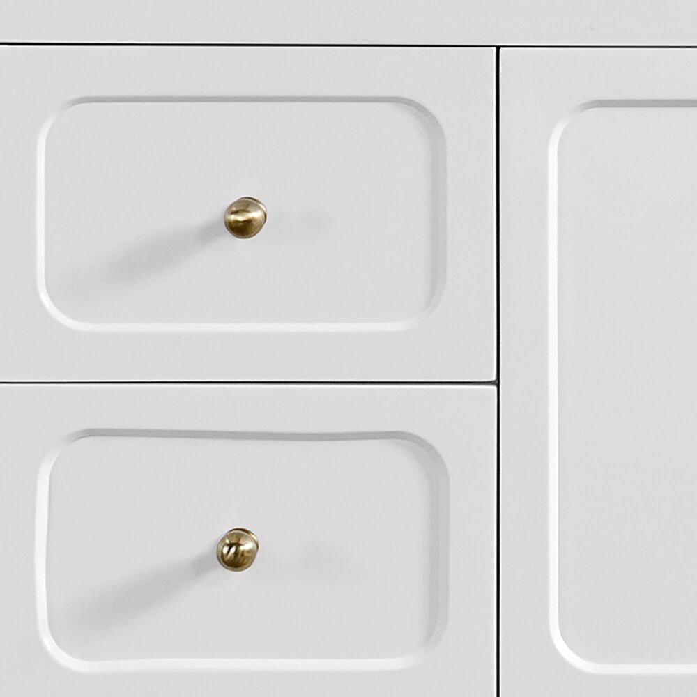 37B Ravello 48" Single Bathroom Vanity Cabinet in Bright White with Marble Top and Backsplash, , large
