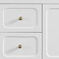 37B Ravello 48" Single Bathroom Vanity Cabinet in Bright White with Marble Top and Backsplash, , large