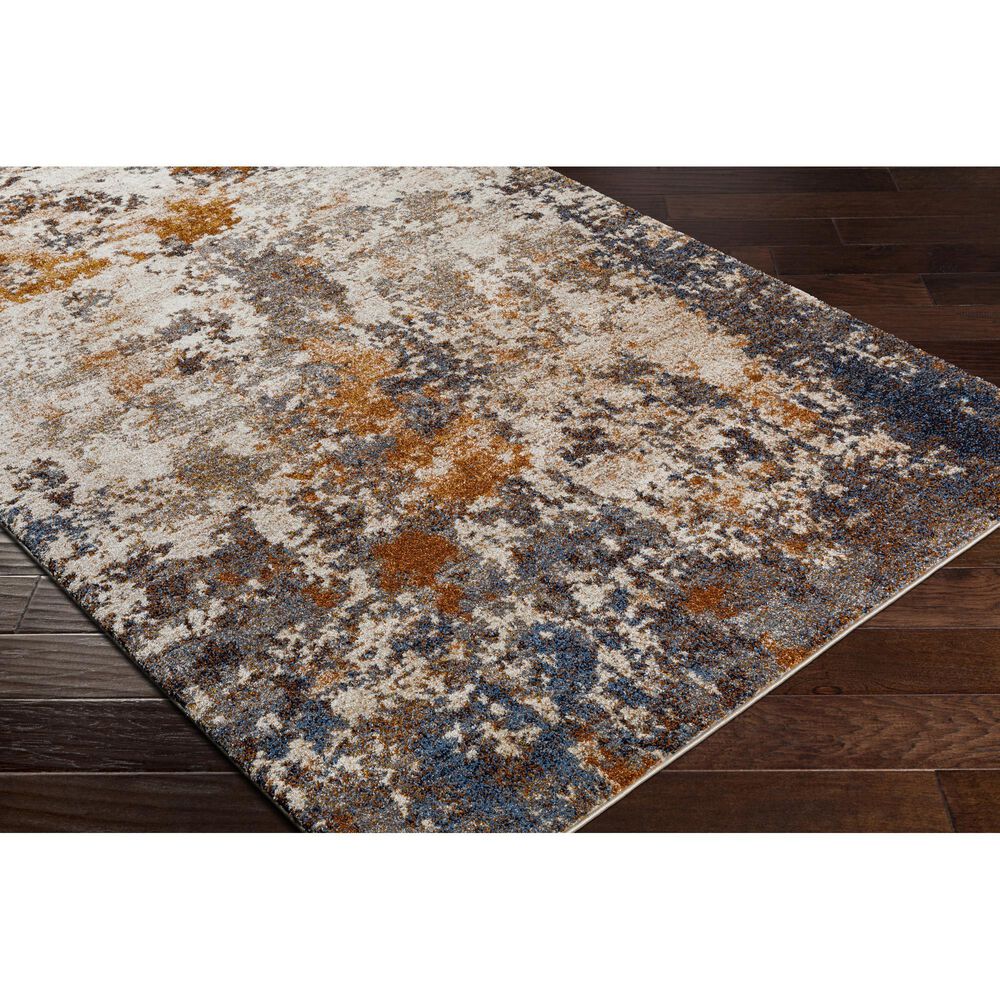 Surya Tuscany 7&#39;10&quot; x 10&#39;3&quot; Brown, Camel and Blue Area Rug, , large