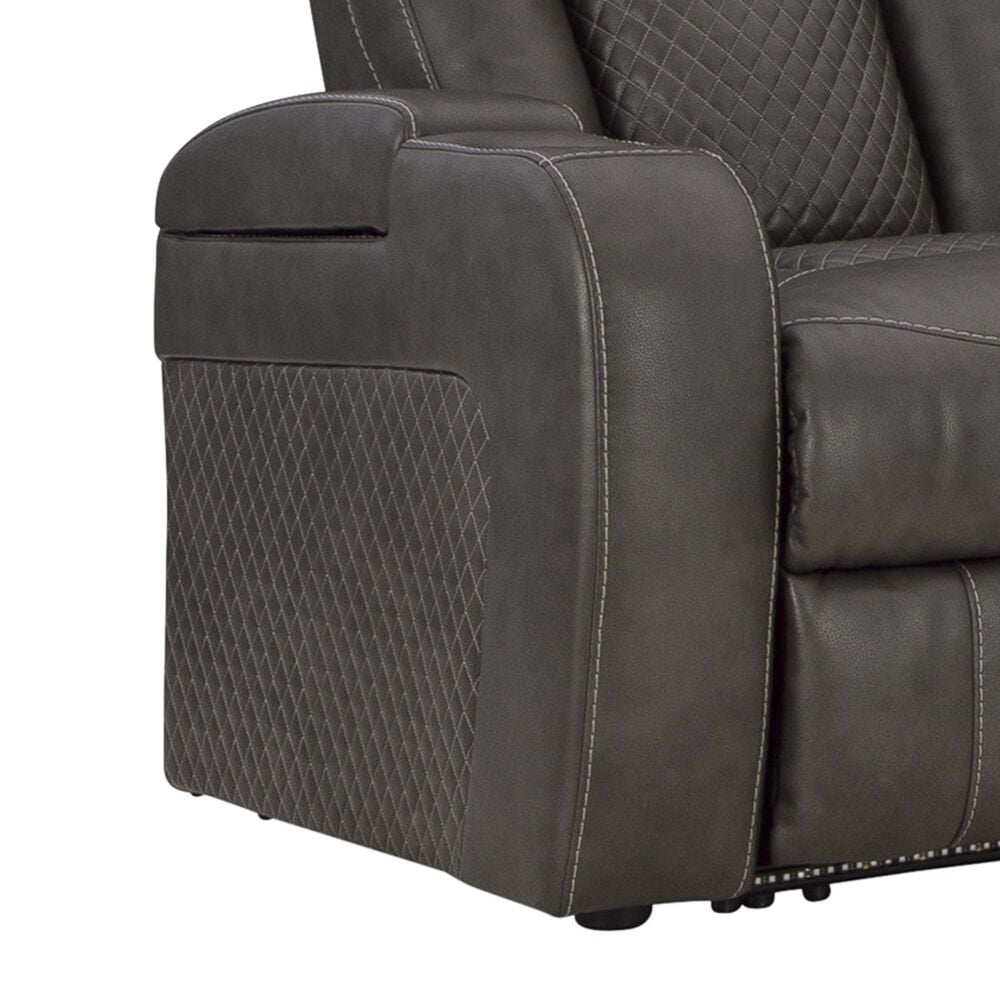 Ashley Fyne-Dyme 2-Piece Power Reclining Living Room Set in Shadow, , large