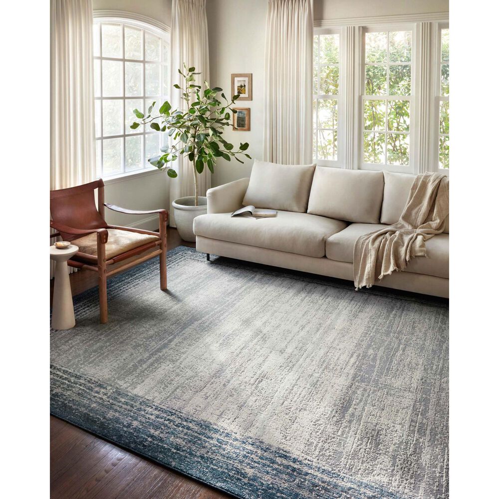 Loloi II Austen AUS-02 6&#39;7&quot; x 9&#39;2&quot; Pebble and Blue Area Rug, , large